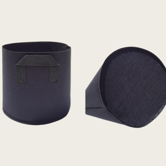 2 Pcs Non Woven Thickened Black Fabric Grow Bags Planting Pot With Double Handle - Picture 2 of 3